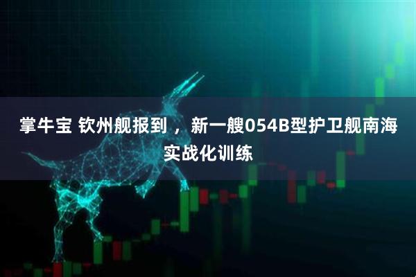掌牛宝 钦州舰报到 ，新一艘054B型护卫舰南海实战化训练